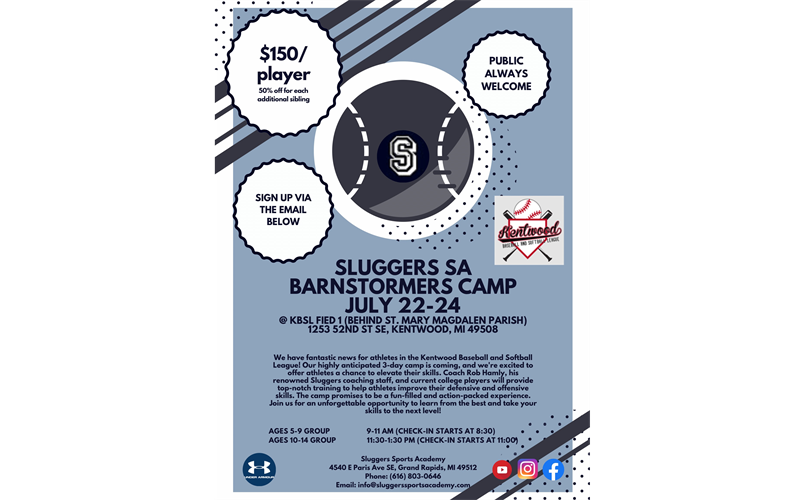 Sluggers Baseball & Softball Camp!